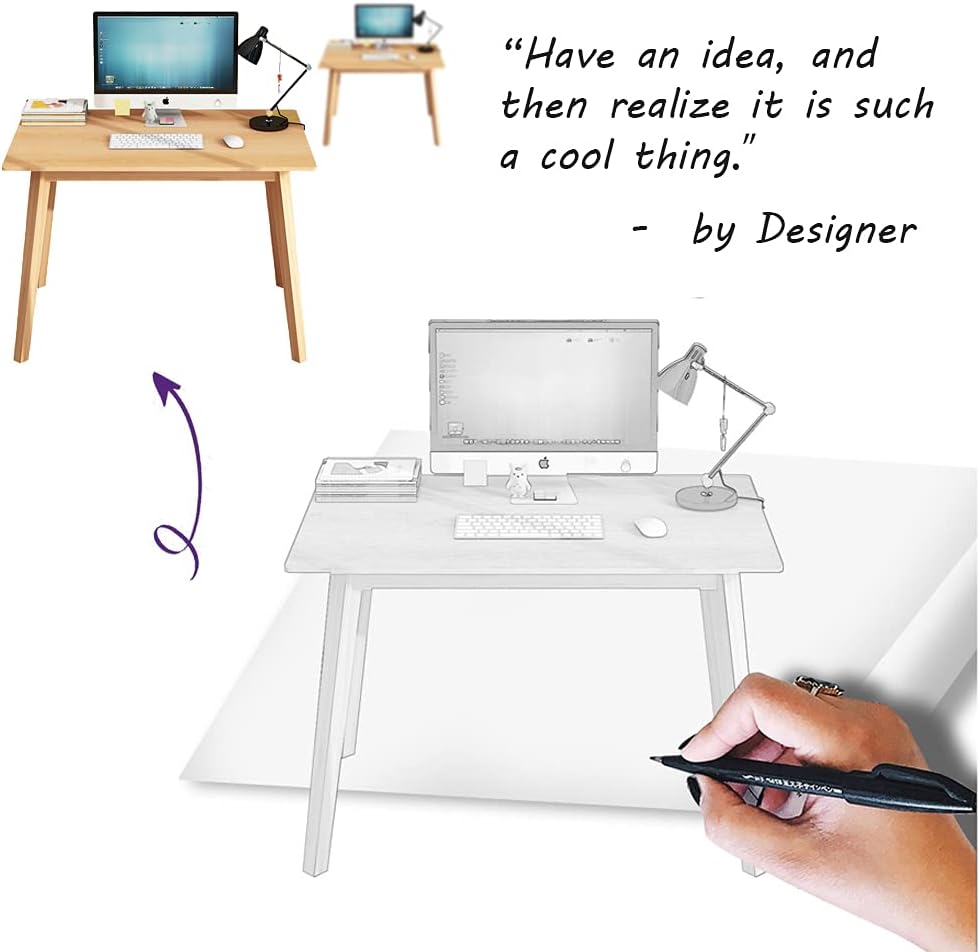 White Nordic Wooden Writing Desk