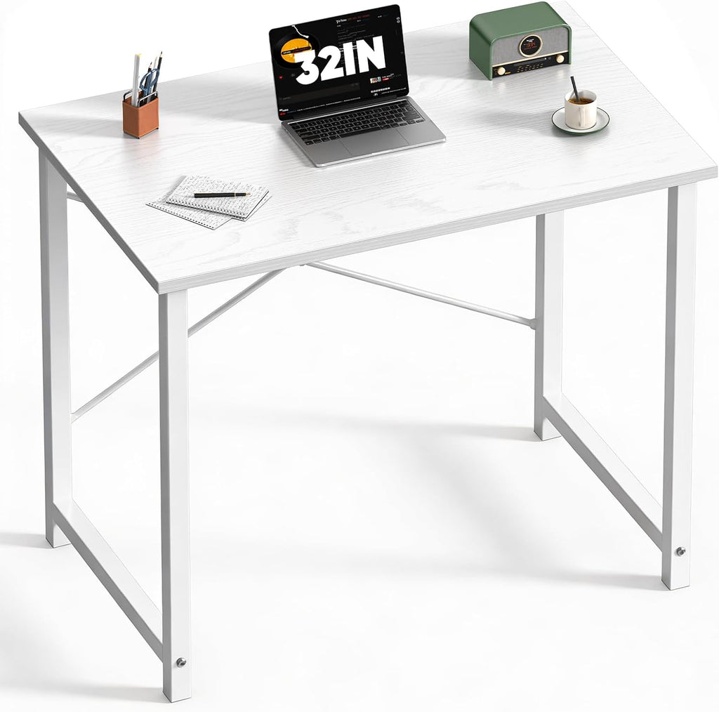 White Small Modern Computer Desk