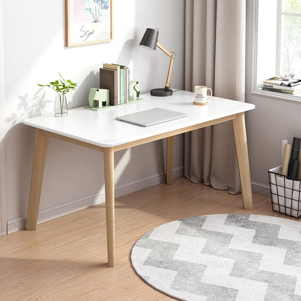 White Nordic Wooden Writing Desk