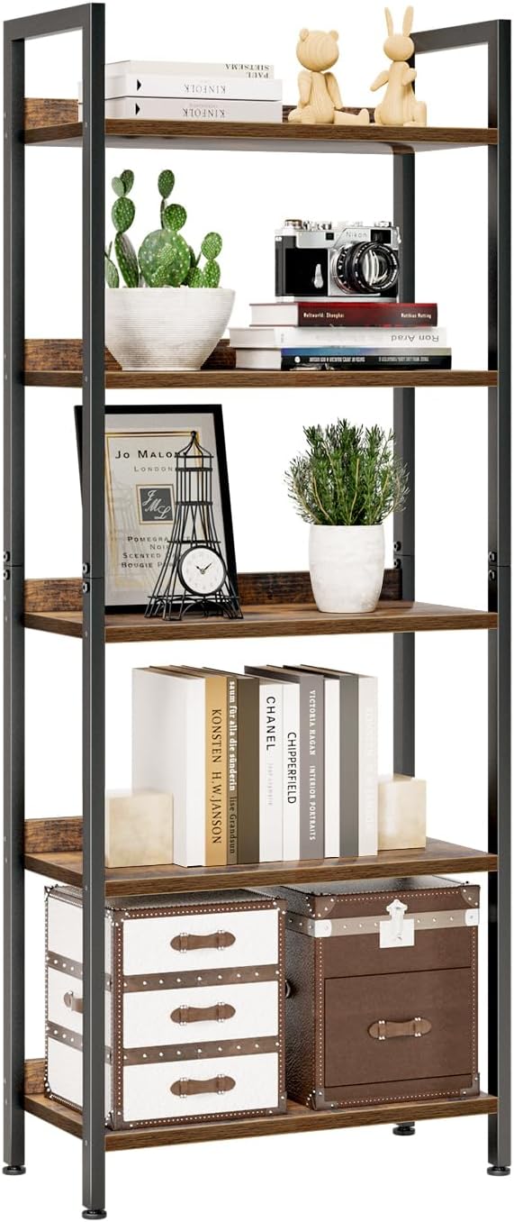 Vintage 5-Tier Freestanding Storage Bookshelf