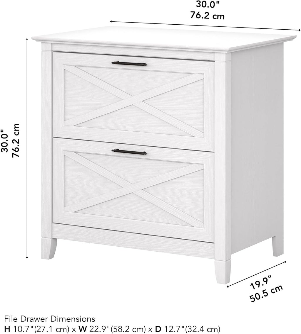 Pure White Oak Key West 2-Drawer Lateral File Cabinet