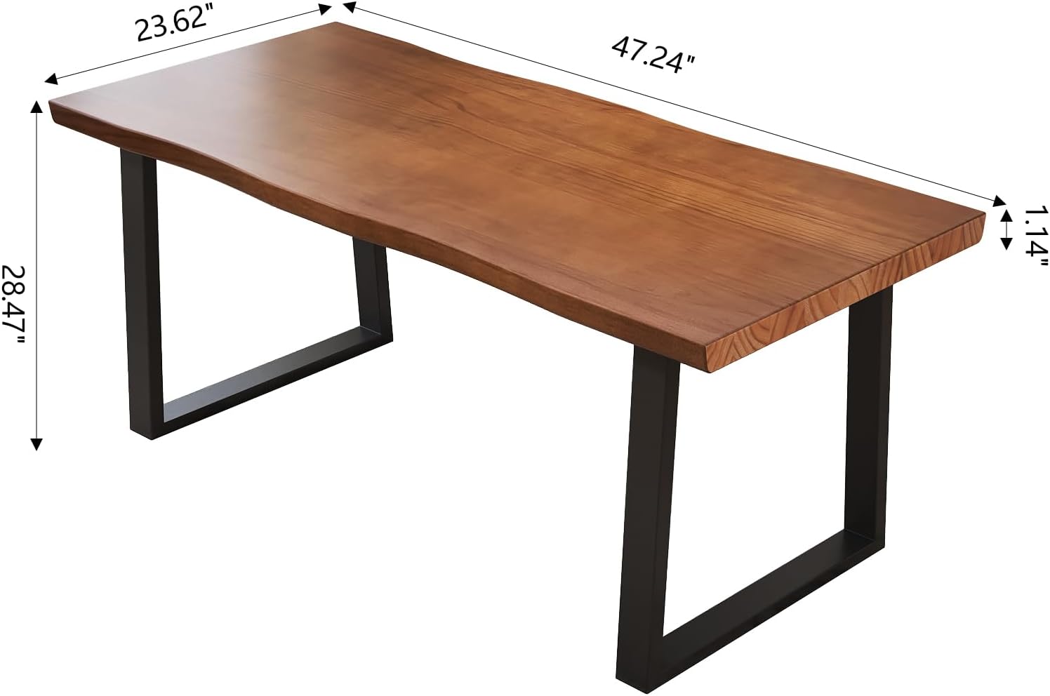Rustic Live Edge Solid Wood Desk