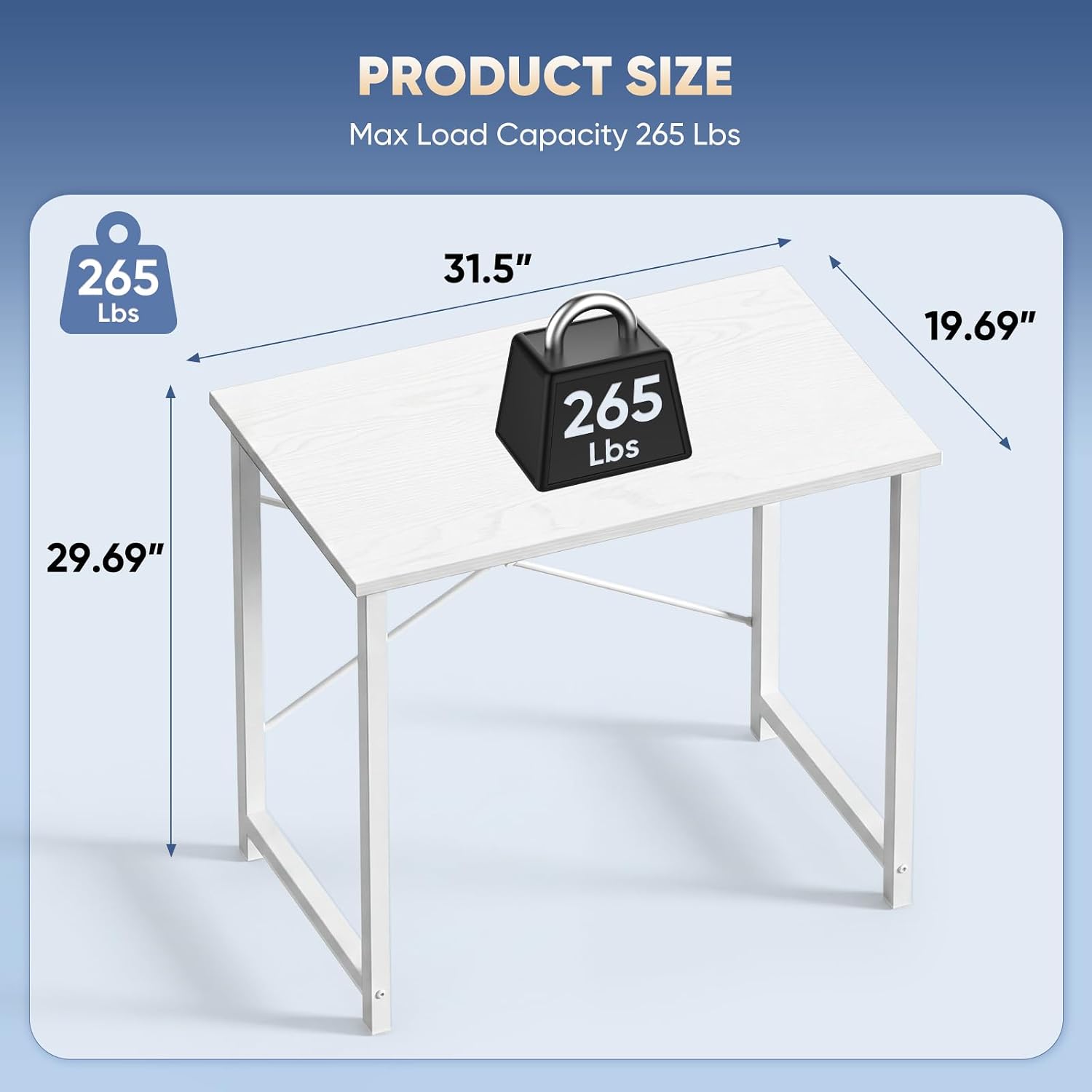 White Small Modern Computer Desk