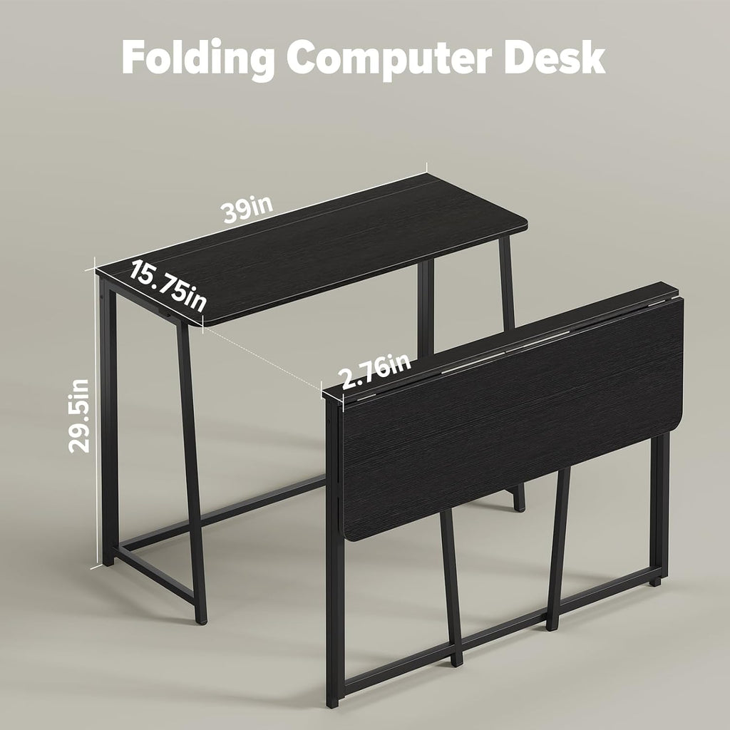 Black Foldable Space Saving Desk