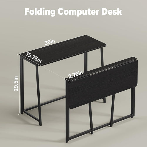 Black Foldable Space Saving Desk