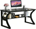 Black Metal Frame Computer Desk