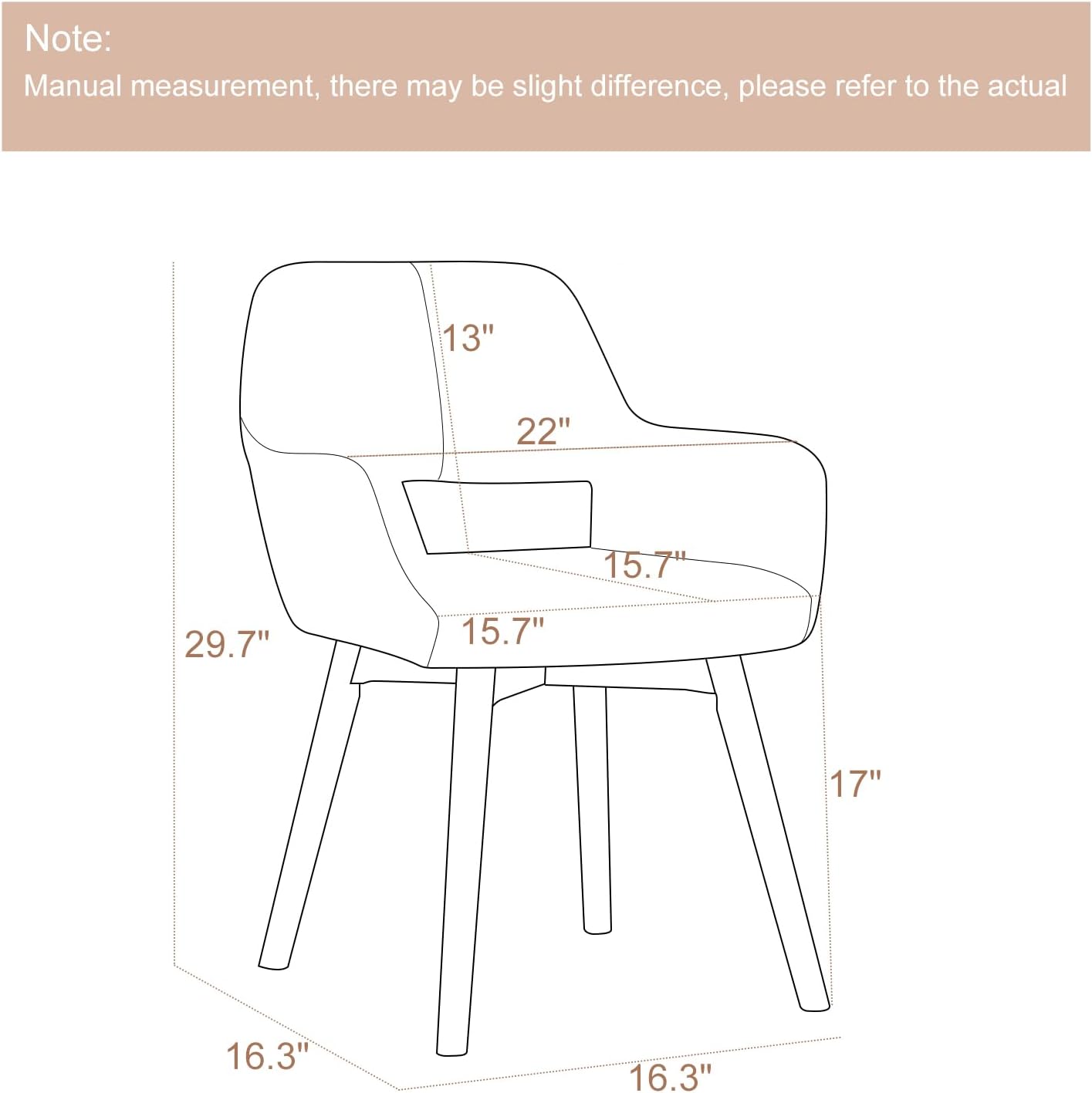 Gray Mid Century Armless Vanity Desk Chair