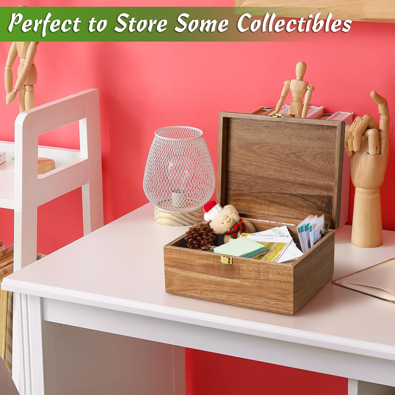 Large Acacia Wooden Memory Storage Keepsake Box