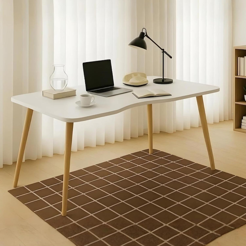 White Modern Wooden Computer Desk