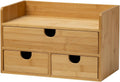 Bamboo Drawer Desktop Storage Organizer