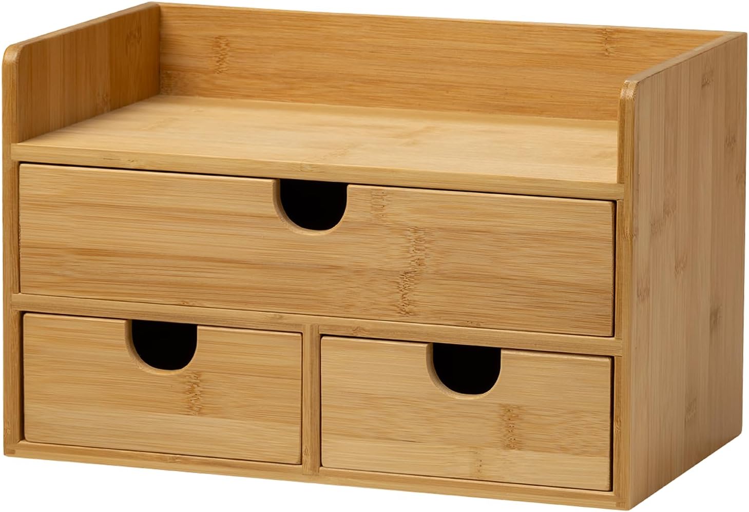 Bamboo Drawer Desktop Storage Organizer