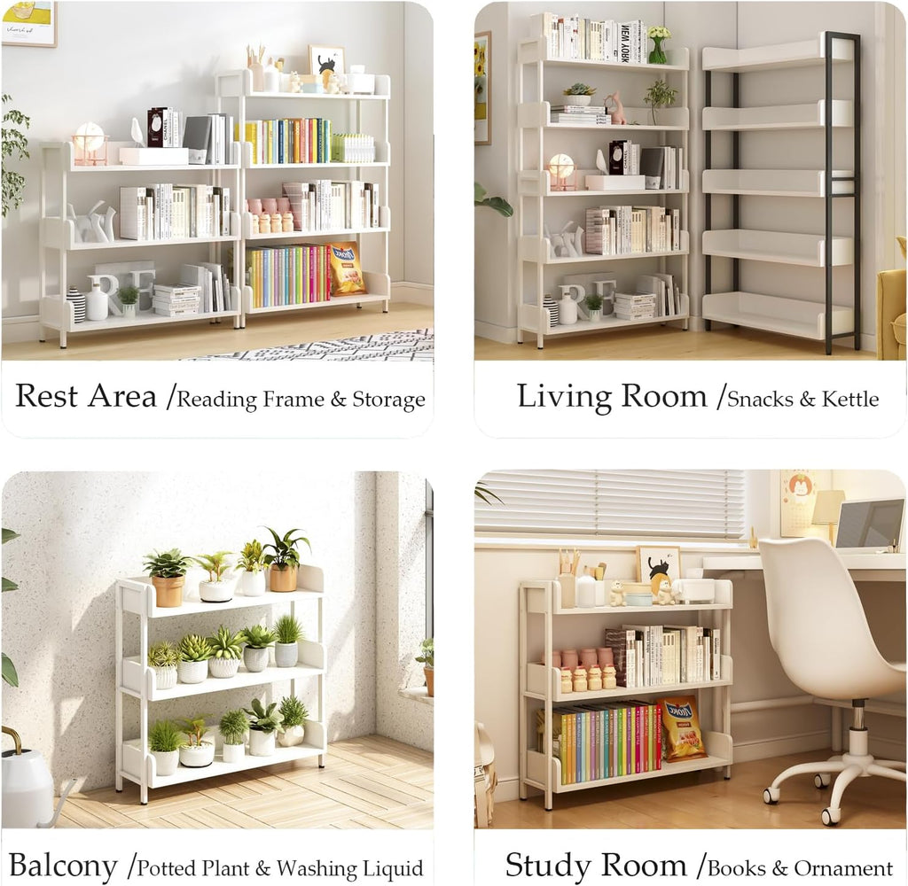 Metal Frame 4-Tier Open Storage Shelf