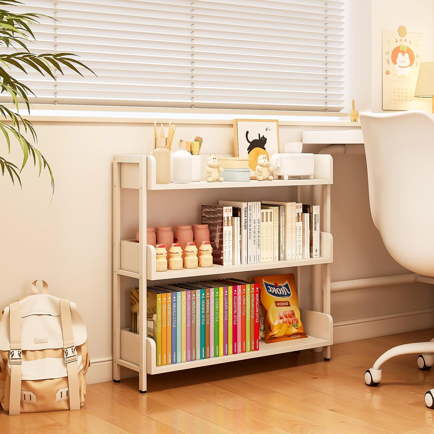 Metal Frame 4-Tier Open Storage Shelf