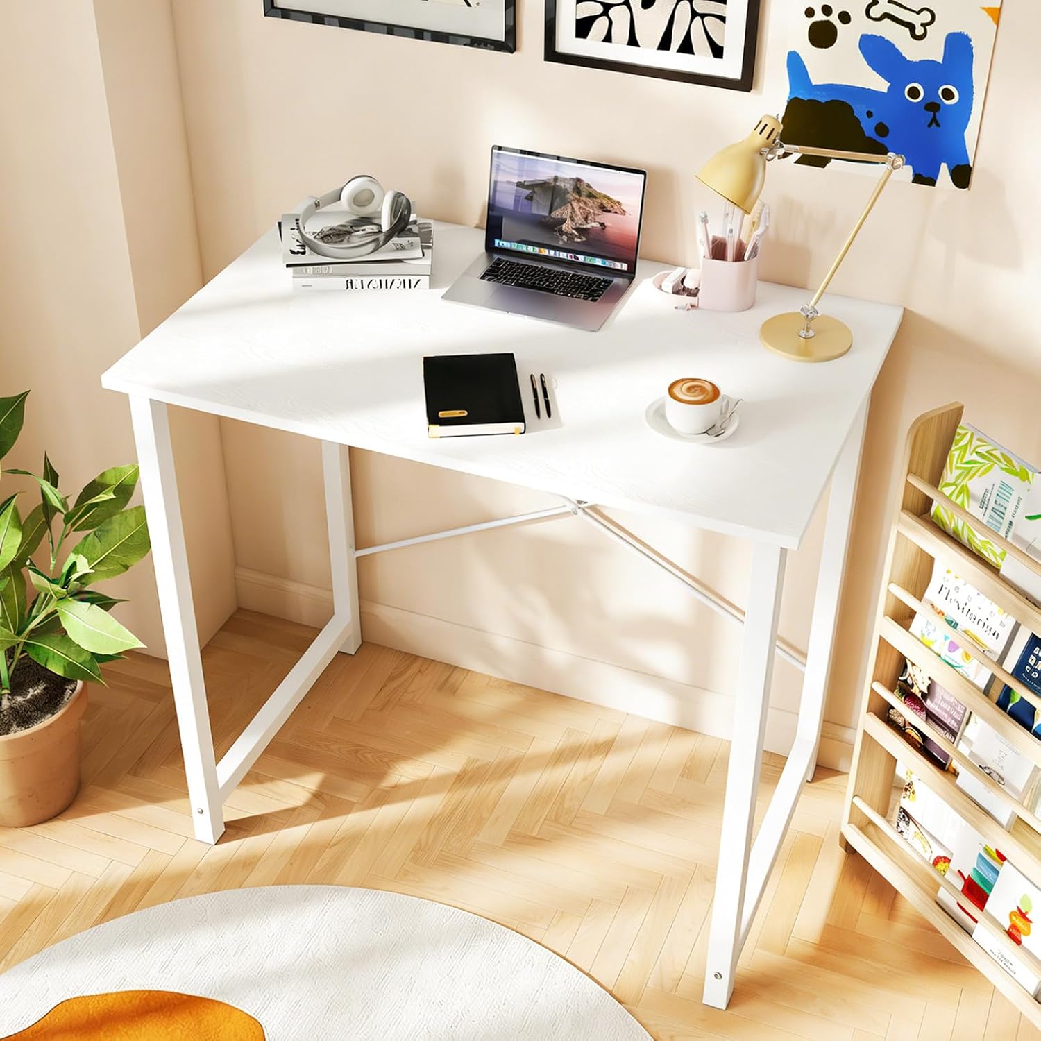 White Small Modern Computer Desk