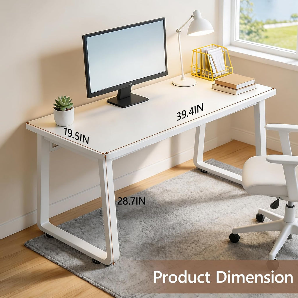 Wood Metal Frame Simple Computer Desk