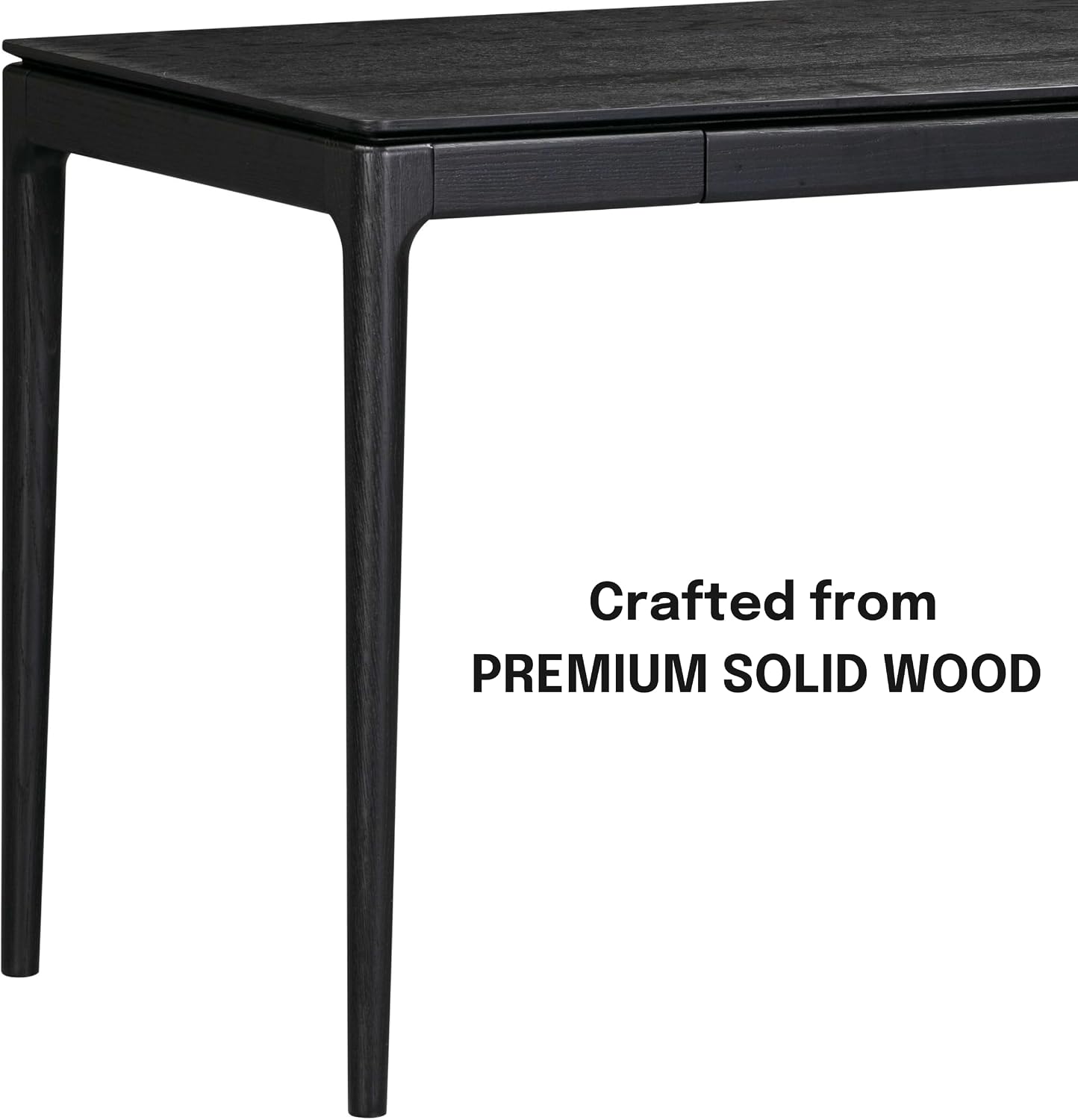 Burnt Black Wooden Desk with Drawer