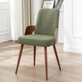 Green Corduroy Mid Century Dining Chair