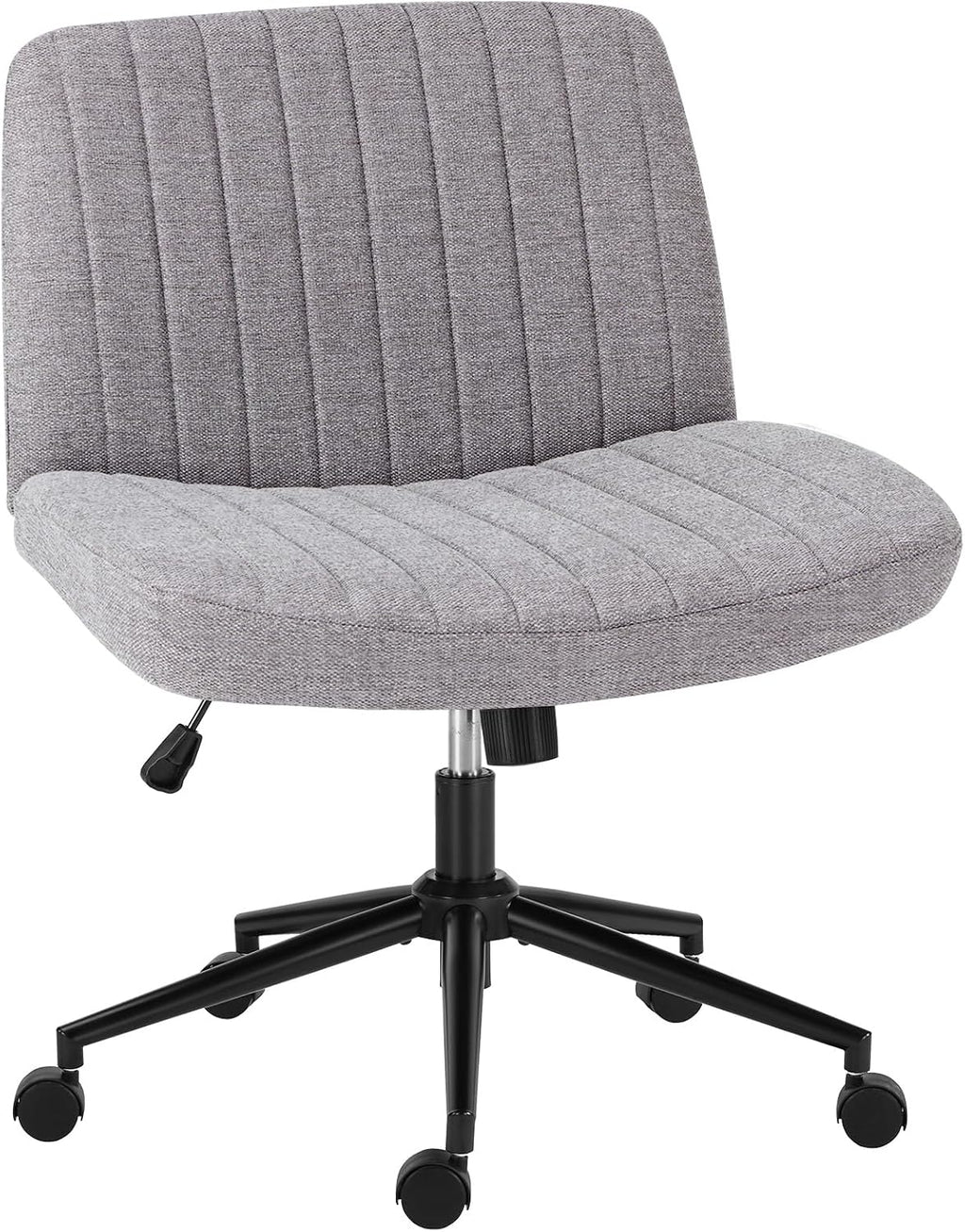 Grey Fabric Cross Leg Adjustable Swivel Task Chair