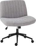 Grey Fabric Cross Leg Adjustable Swivel Task Chair