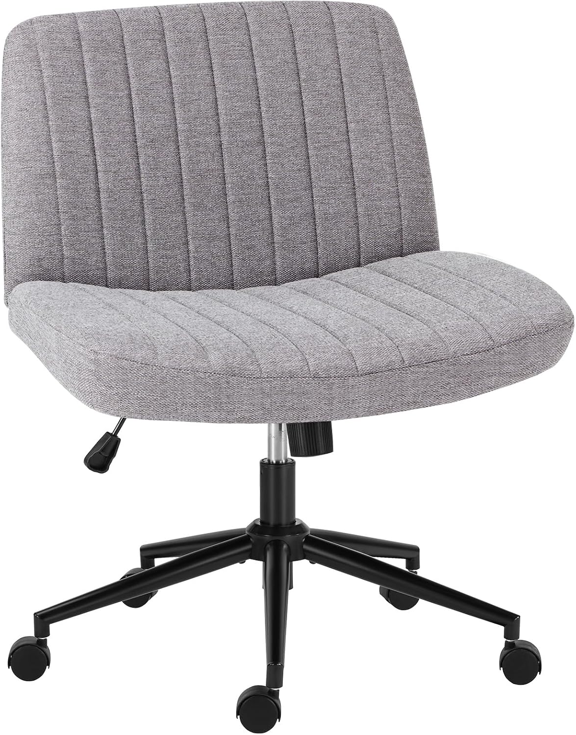 Grey Fabric Cross Leg Adjustable Swivel Task Chair
