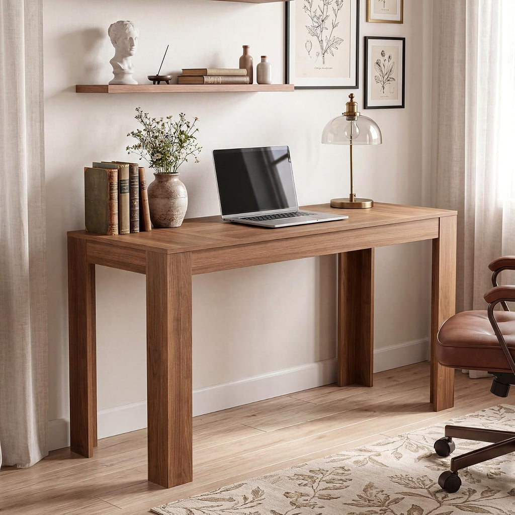 Walnut Farmhouse Wooden Writing Desk