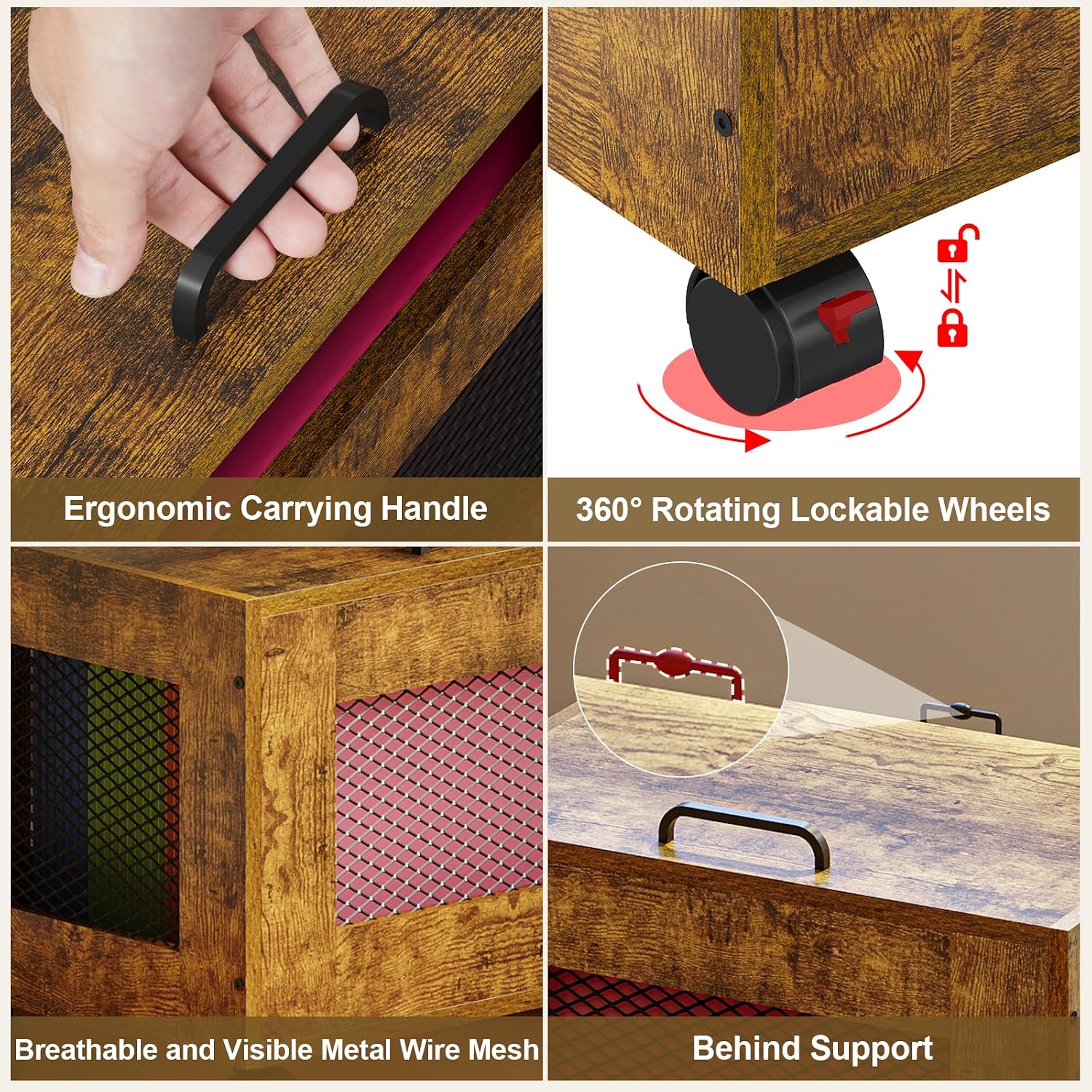 Rolling Under Desk Mobile File Storage Cart