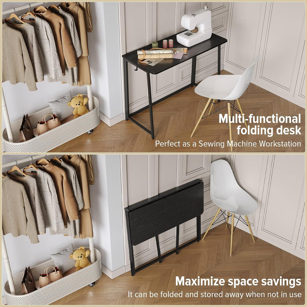 Black Foldable Space Saving Desk