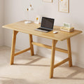 Solid Oak Minimalist Modern Computer Writing Desk