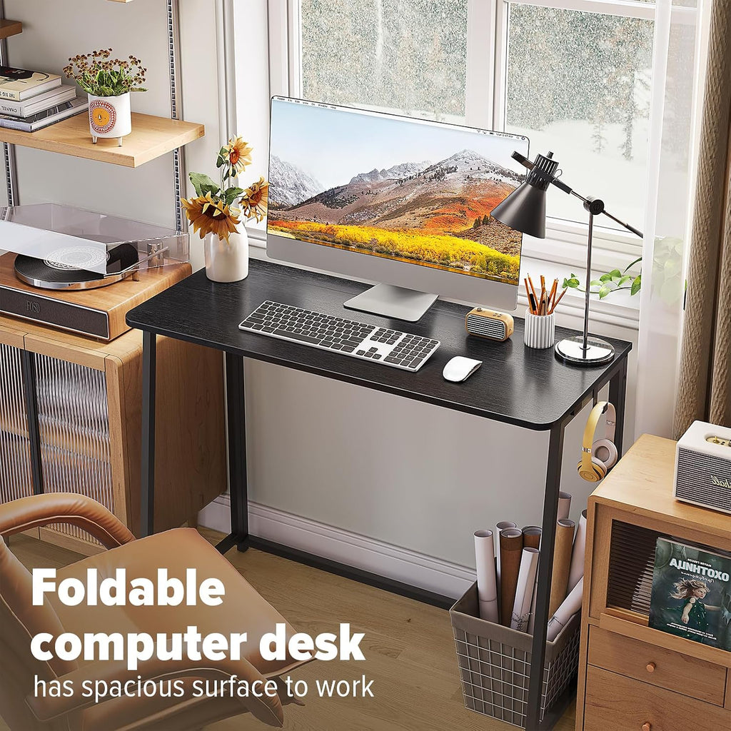 Black Foldable Space Saving Desk