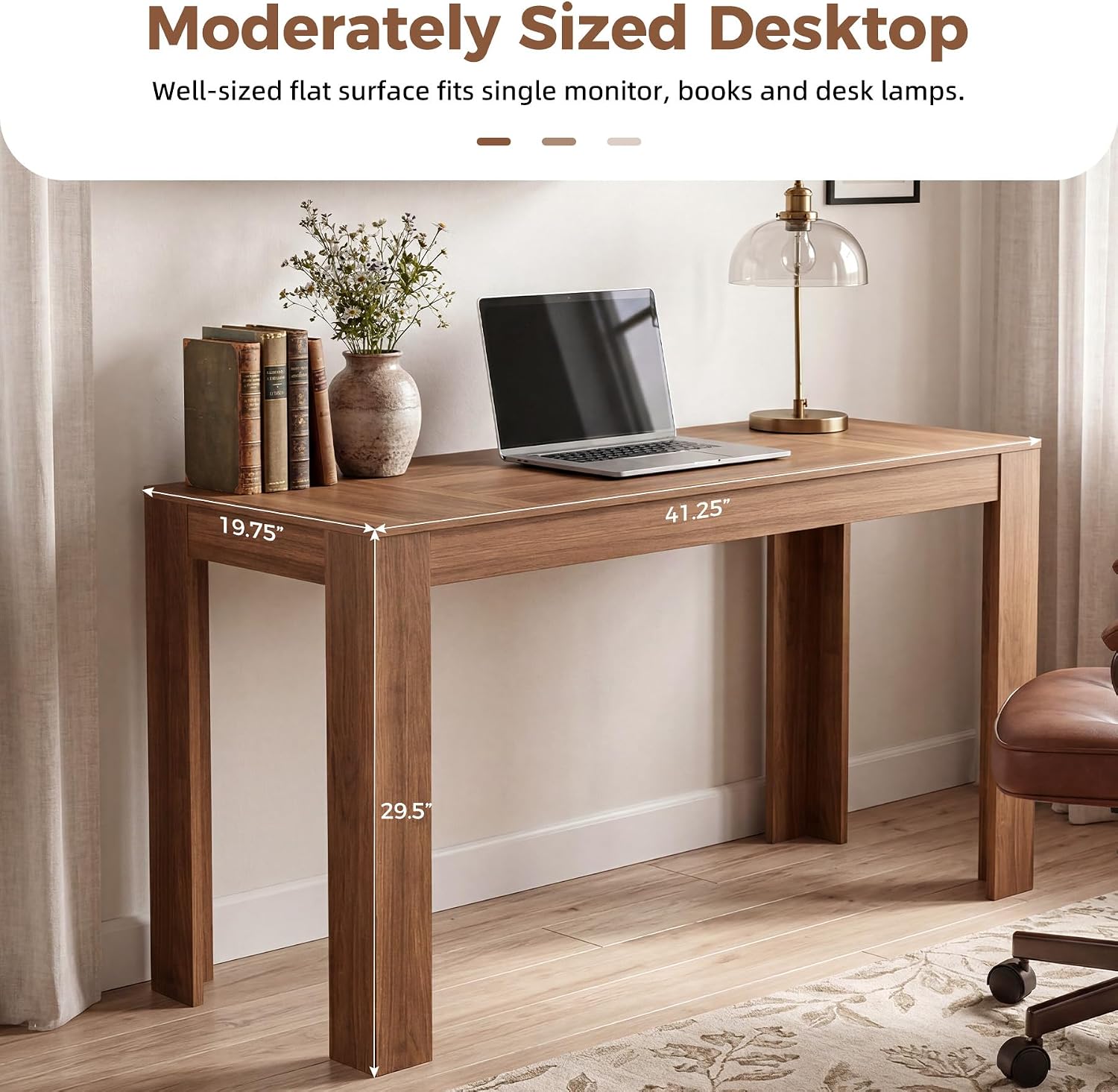 Walnut Farmhouse Wooden Writing Desk