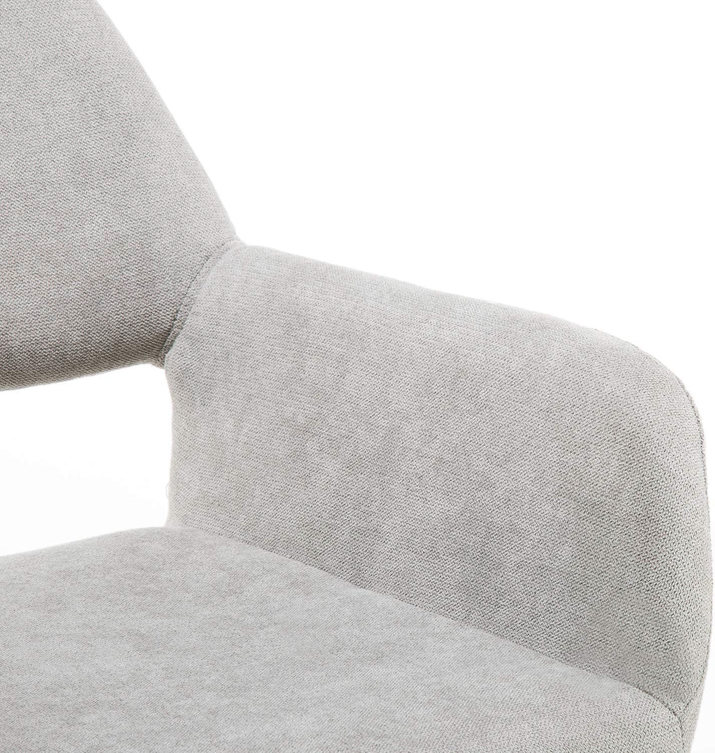Gray Mid Century Armless Vanity Desk Chair