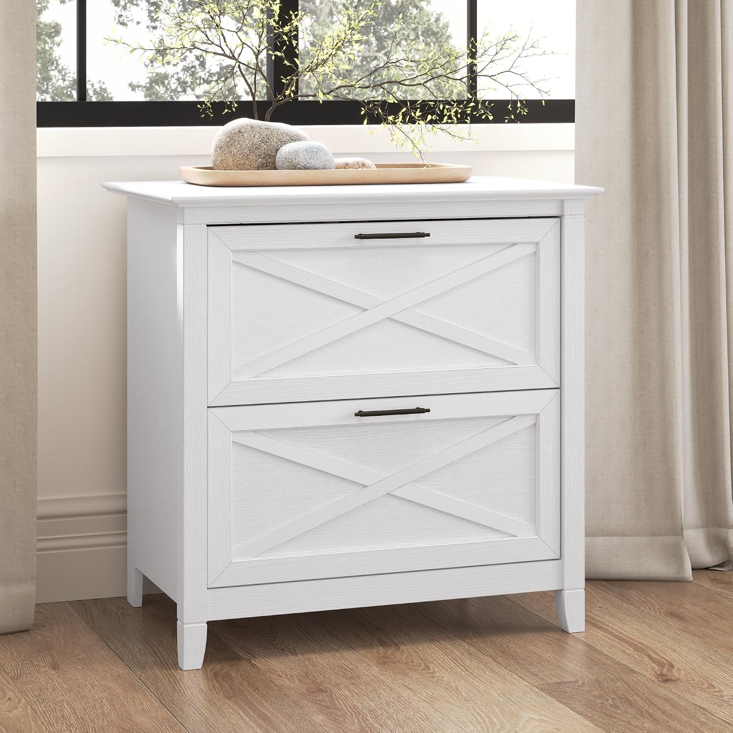 Pure White Oak Key West 2-Drawer Lateral File Cabinet